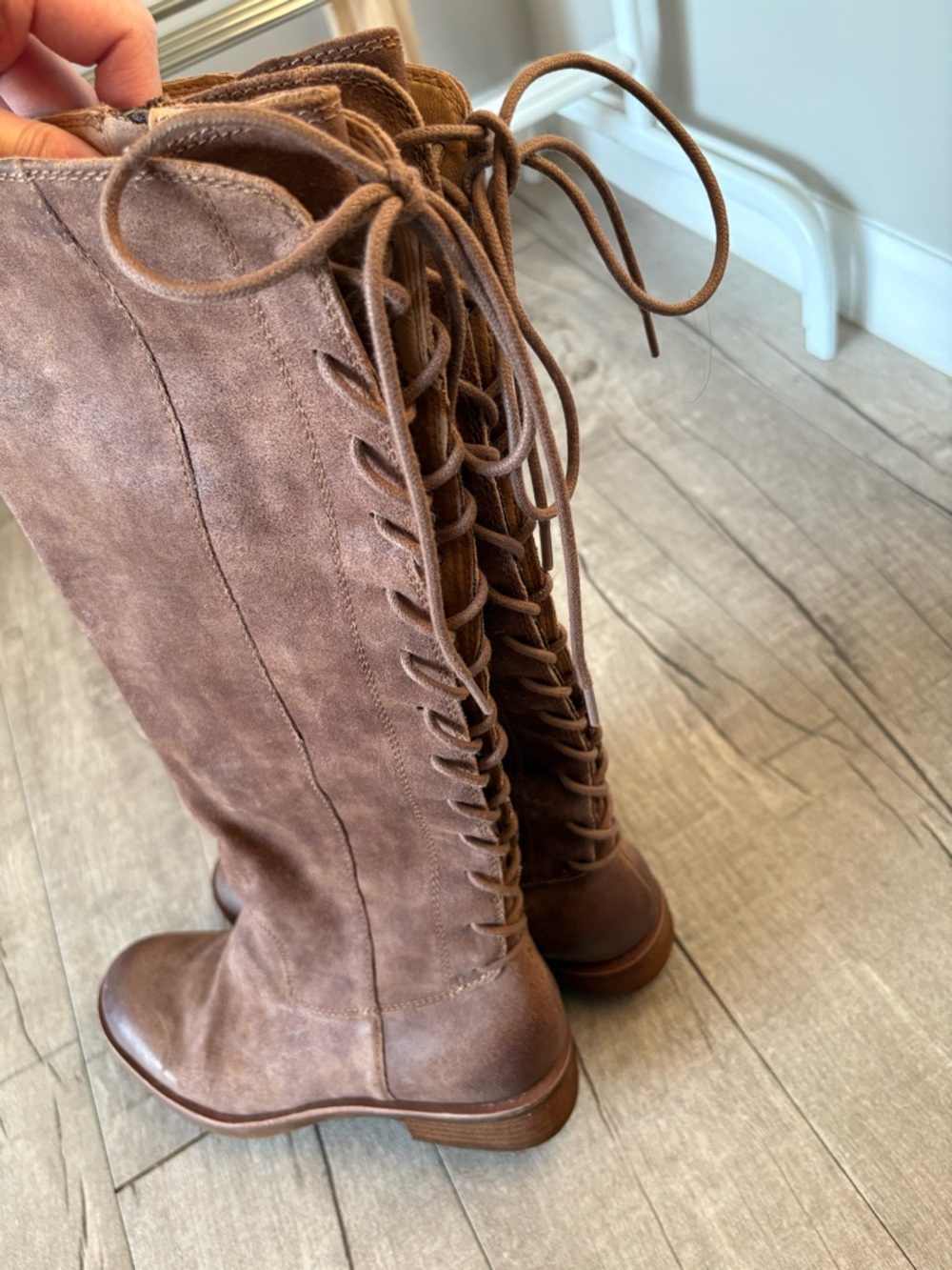 Women’s Sofft Tall Sharnell II Lace-Back Boots in Brown - Picture 5 of 8